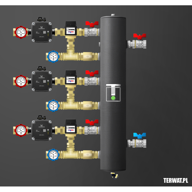 Sprzęgło hydrauliczne z grupami pompowymi - ZMST04