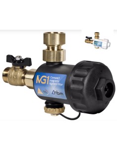 Filtr magnetyczny 3/4" z zaworem kulowym i śrubunkiem