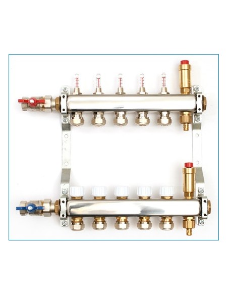 Rozdzielacz podłogowy stal nierdzewna SRTK